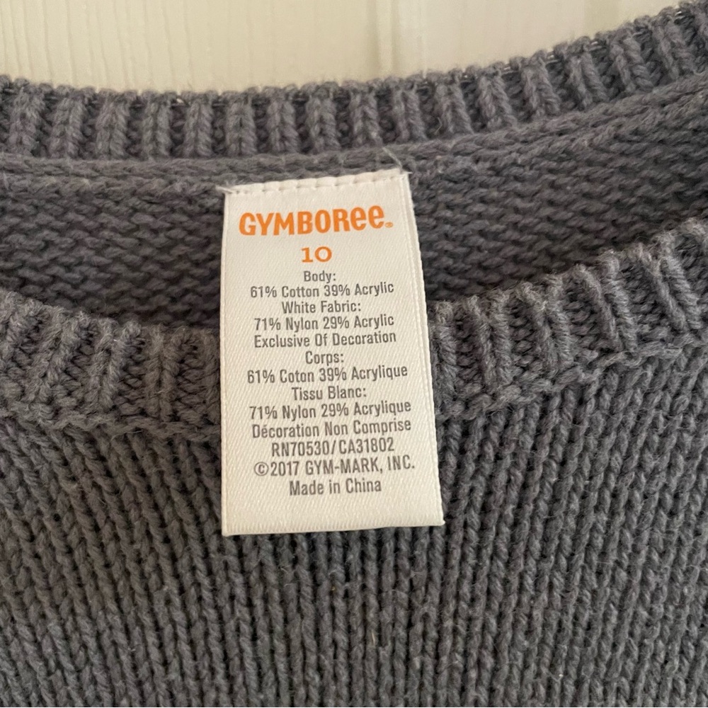 Girls Gymboree Grey & White Polar Bear Long Knit Sweater Dress - Picture 6 of 12